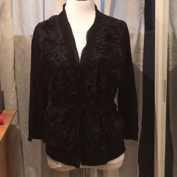 Nwot Kate Spade rosette cardigan sweater sz large - Picture 2 of 6